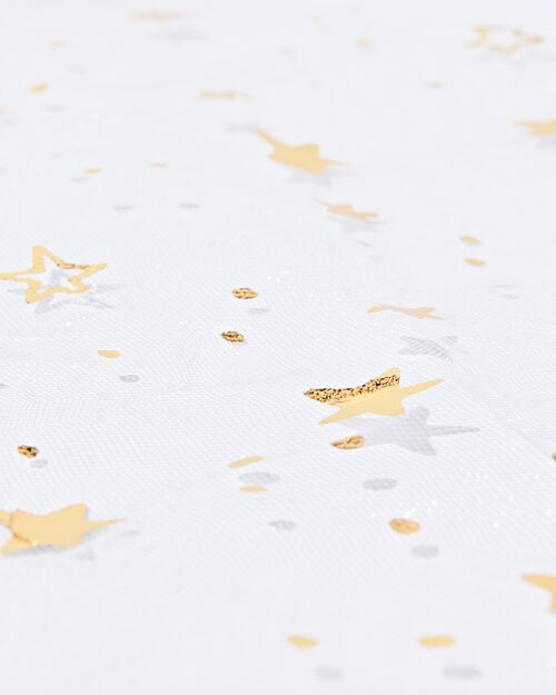 chemin de table 300x30 doré étoiles