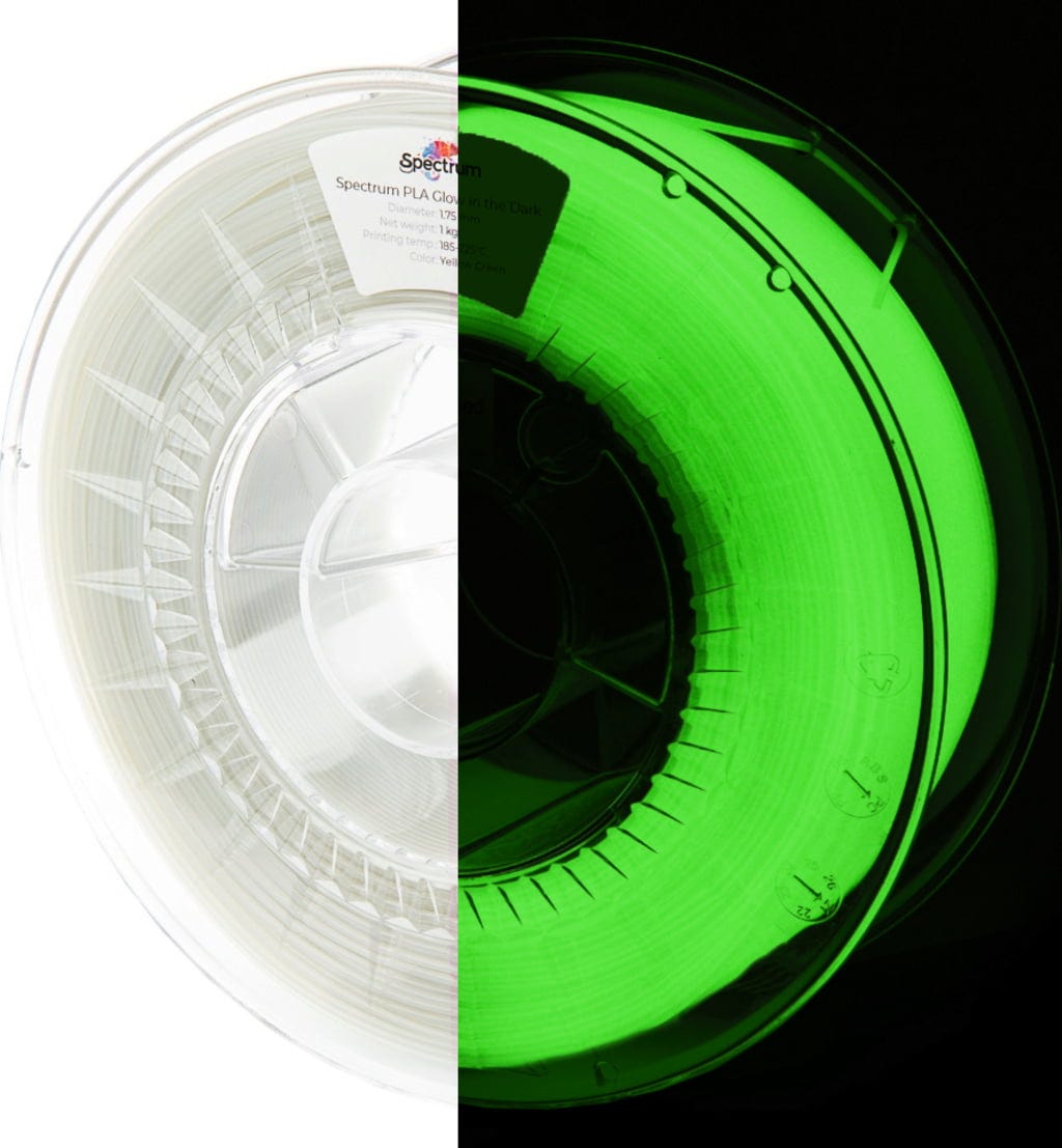 Spectrum  ASA 275 Glow in the Dark, 1,75 mm / 1000 g    Im Dunkeln leuchtendes ASA 275