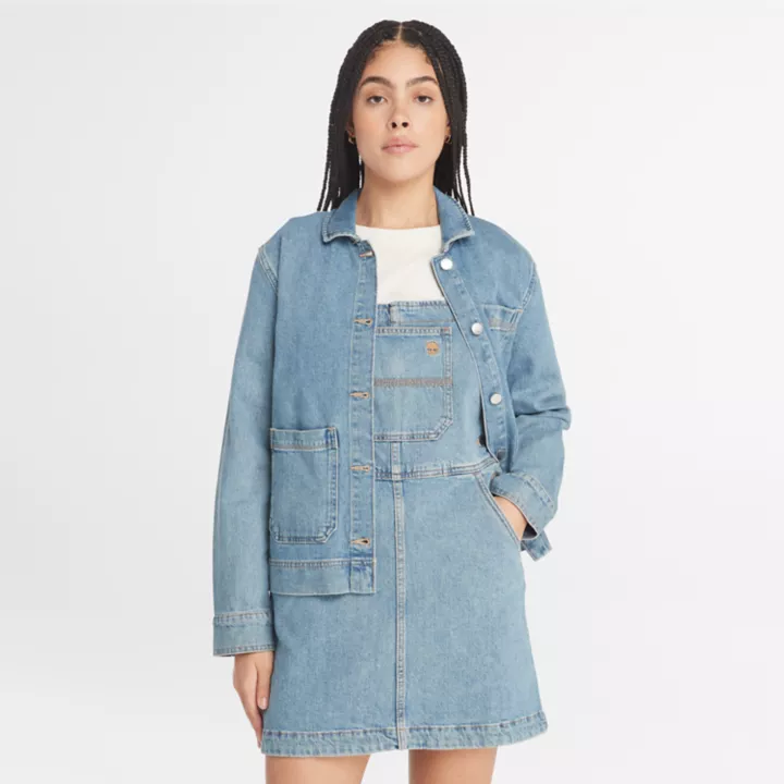 Veste Chore en denim avec technologie Refibra pour femme en bleu
