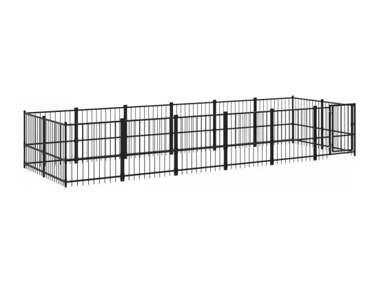 Chenil cage enclos pac noire 582 x 193.5 x 100 cm 02_0041783