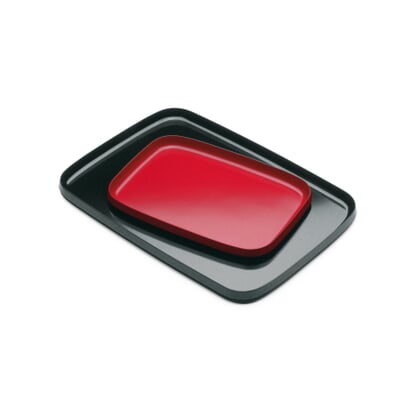 Tablett Melaminharz, Klein, Rot