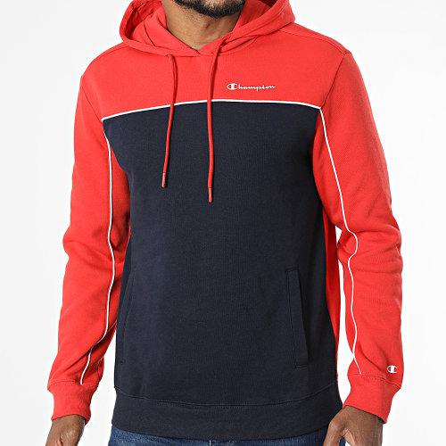 Sweat Capuche 217850 Bleu Marine Orange