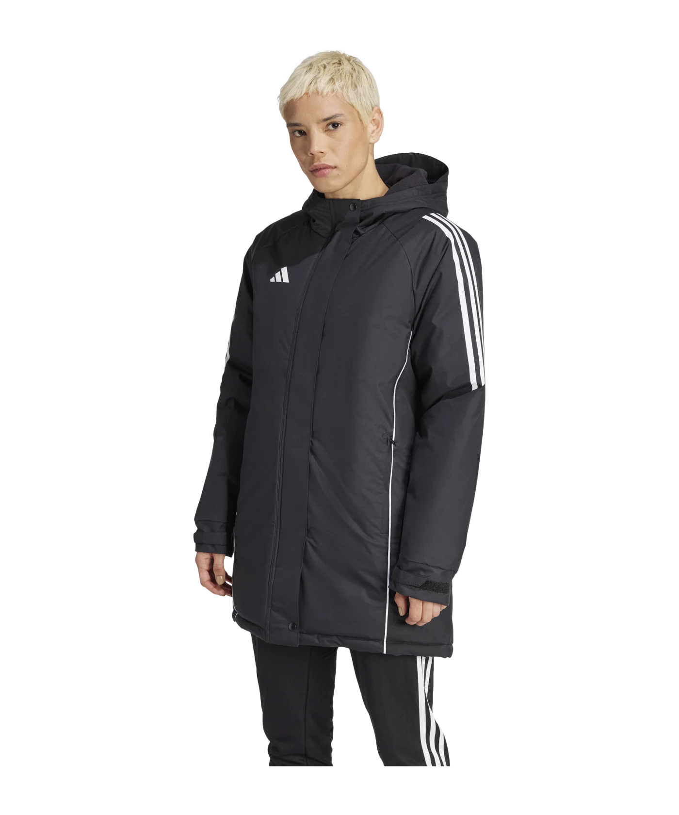 adidas Tiro 24 Kapuzenjacke Damen Schwarz
