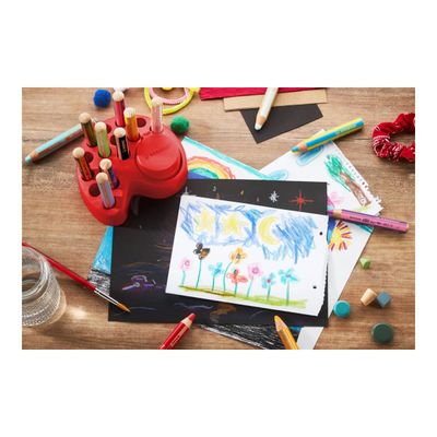 STABILO woody 3 in 1 - 15 crayons de couleur + taille-crayon