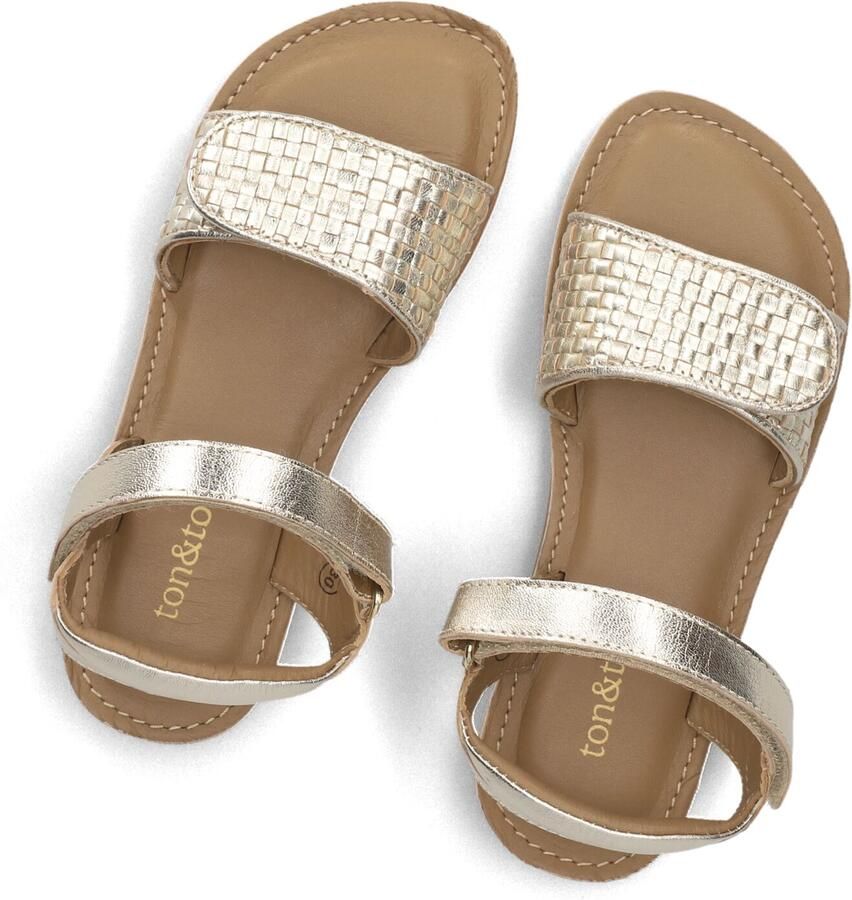 Ton & Ton Meisjes Platte sandalen Liva Goudkleurig Leer