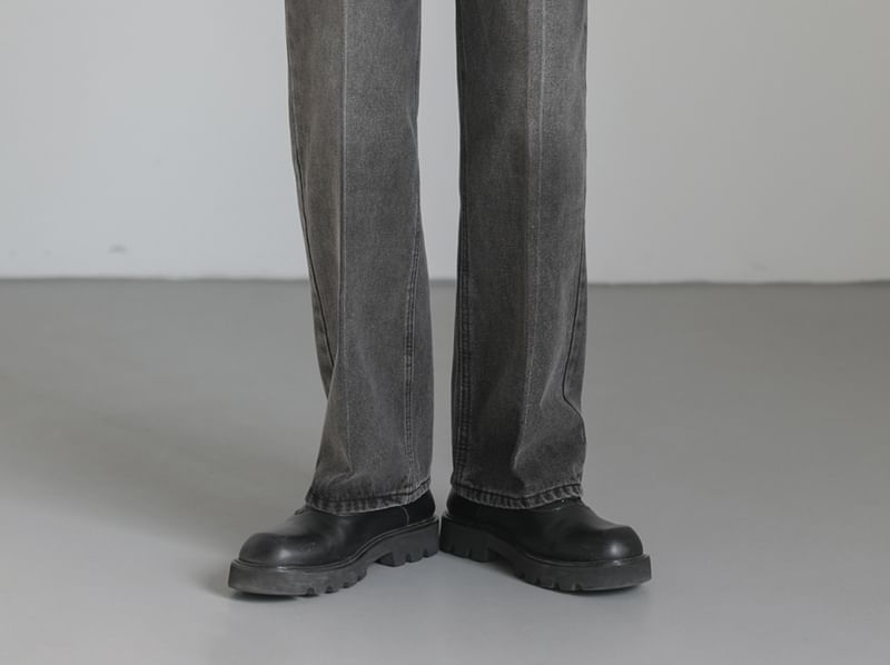 Remeefa - Mid Rise Washed Loose Fit Jeans