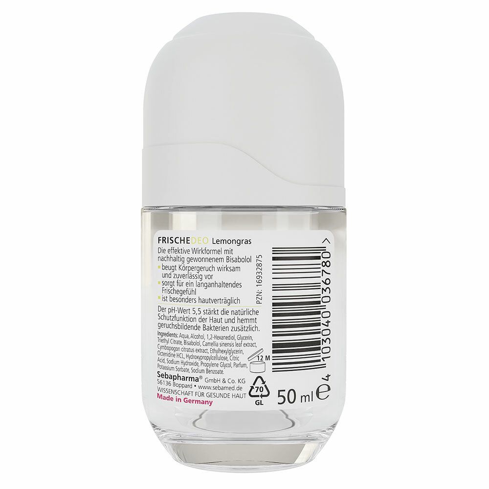 Sebamed Frische Deo Lemongras Glas Deo-Roller