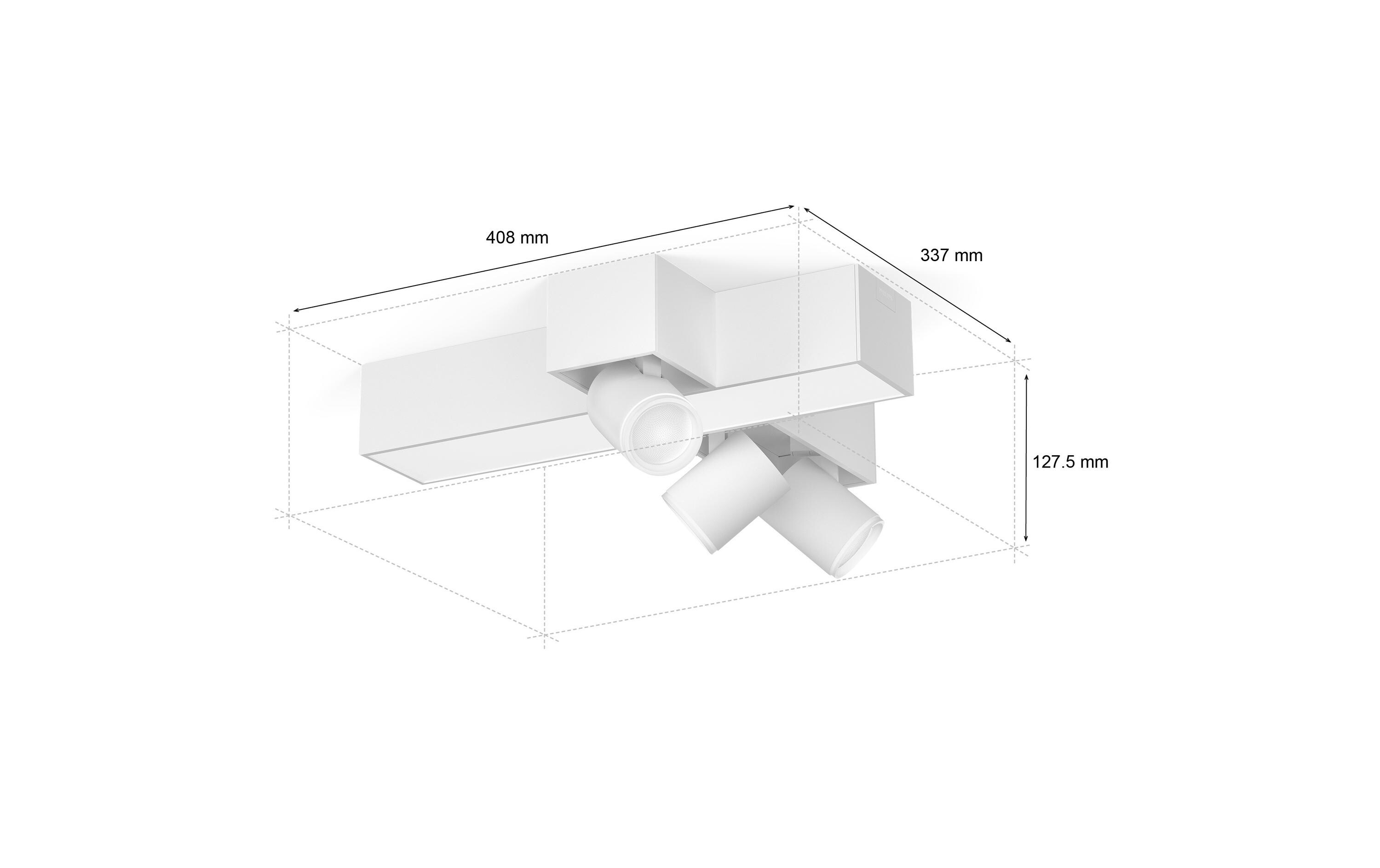 White & Col. Amb. Centris Cross 3er-Spot Weiss<br>Beleuchtungslösungen für jeden Raum