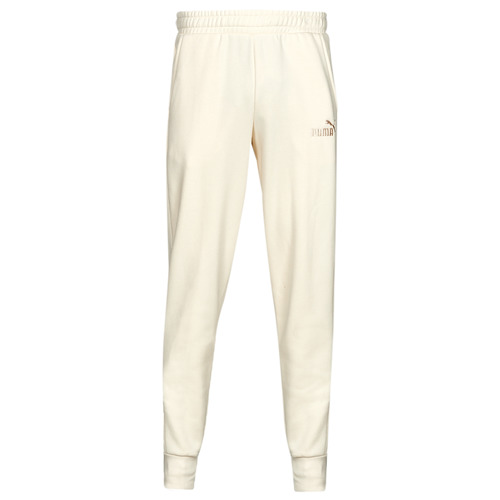 Puma - ESS+ EMBROIDERY LOGO PANT - Blanc cassé