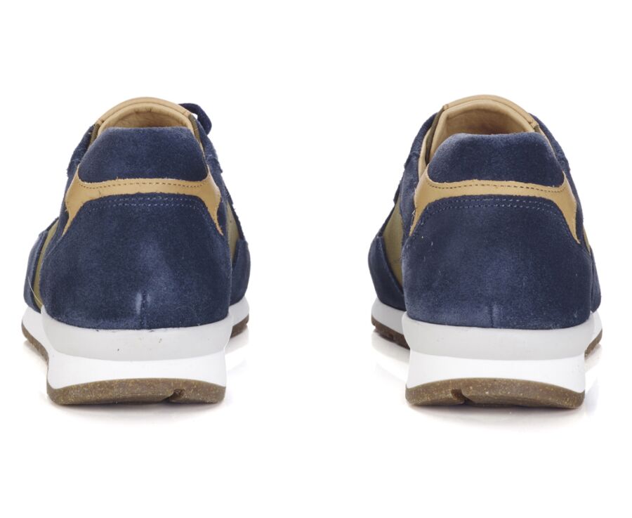 Sneakers homme Velours Bleu et kaki - CANBERRA II