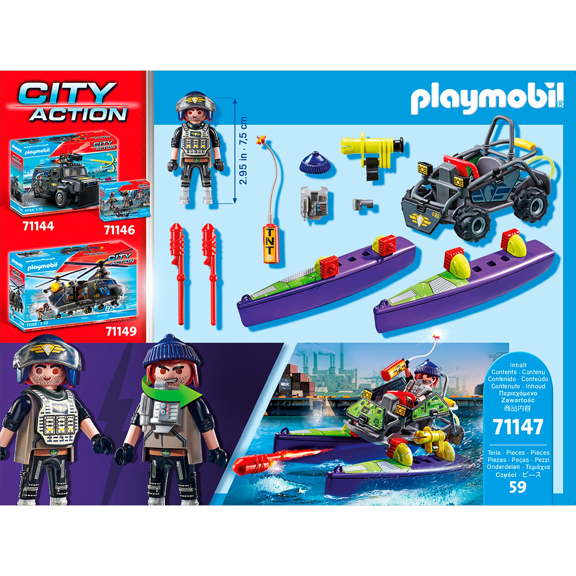 PLAYMOBIL Konstruktionsspielzeug City Action SWAT-Multi-Terrain-Quad