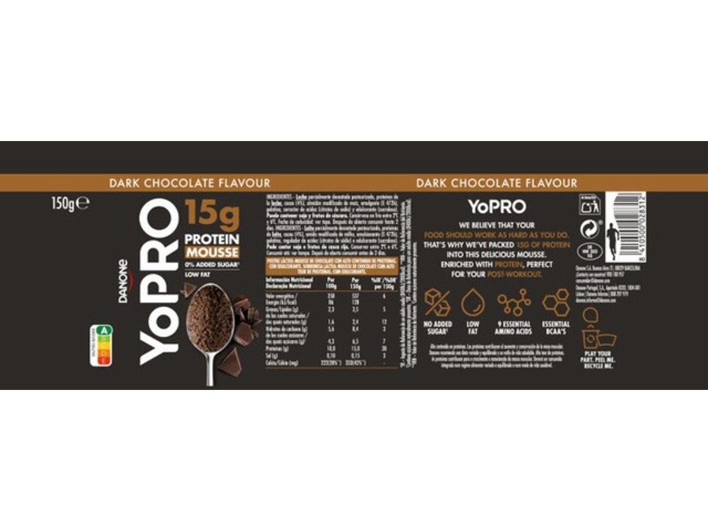 MOUSSE YOPRO CHOCOLATE 150G