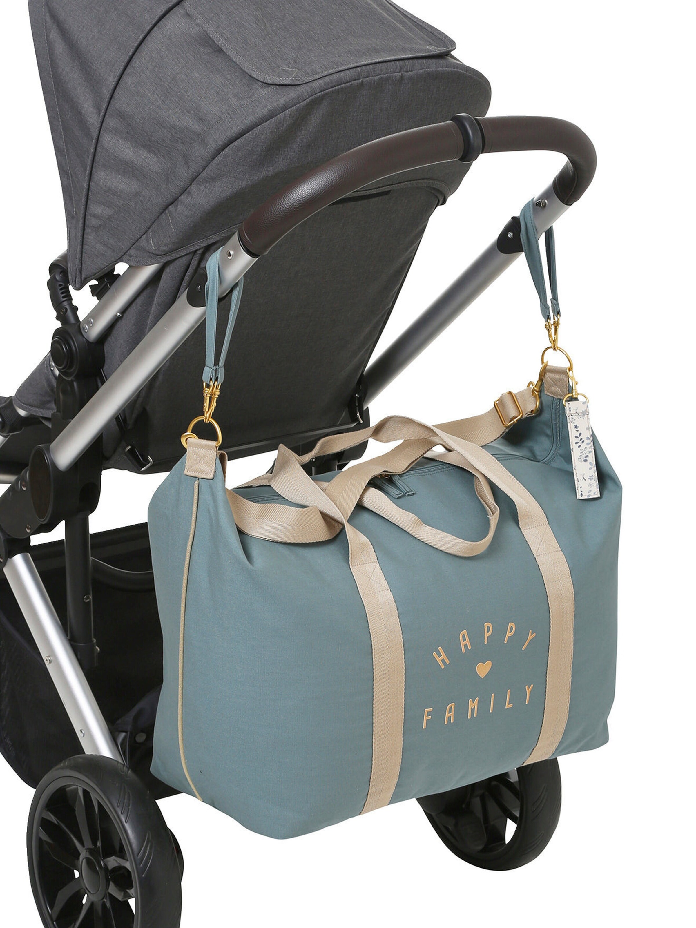 Vertbaudet Weekender Wickeltasche MALAGA aqua/happy family
