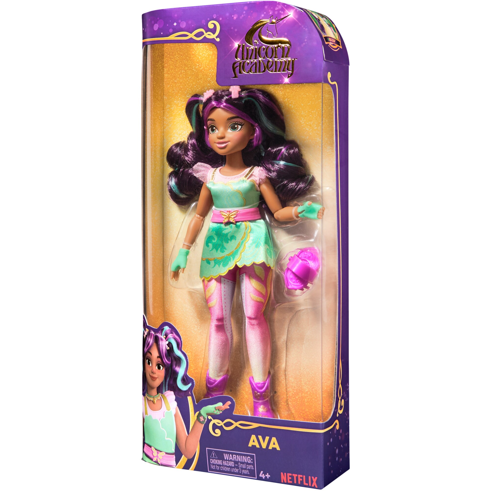 Spin Master Puppe Unicorn Academy - Ankleidepuppe Ava