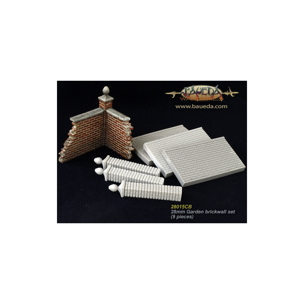 28mm Garden brickwall set