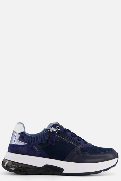 Gabor Rollingsoft Sneakers blauw Suede