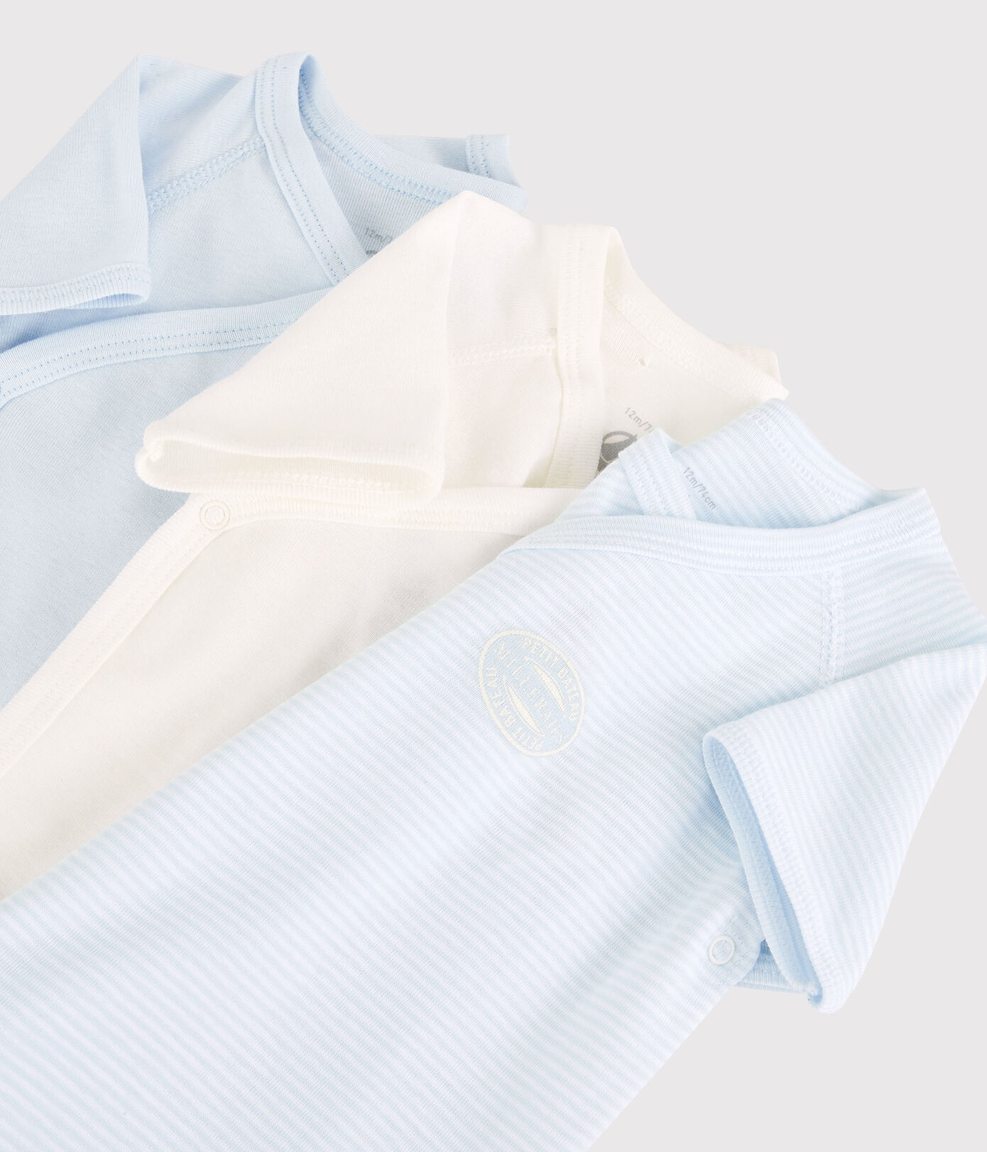 Lot de 3 bodies bébé en coton biologique