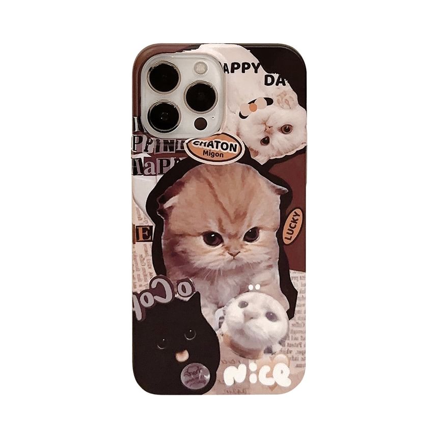 kloudkase - Cat Phone Case - iPhone 15 Pro Max / 15 Pro / 15 Plus / 15 / 14 Pro Max / 14 Pro / 14 Plus / 14 / 13 Pro Max / 13 Pro / 13 / 13 mini / 12 Pro Max / 12 Pro / 12 / 12 mini / 11 Pro Max / 11 Pro / 11 / X / 7