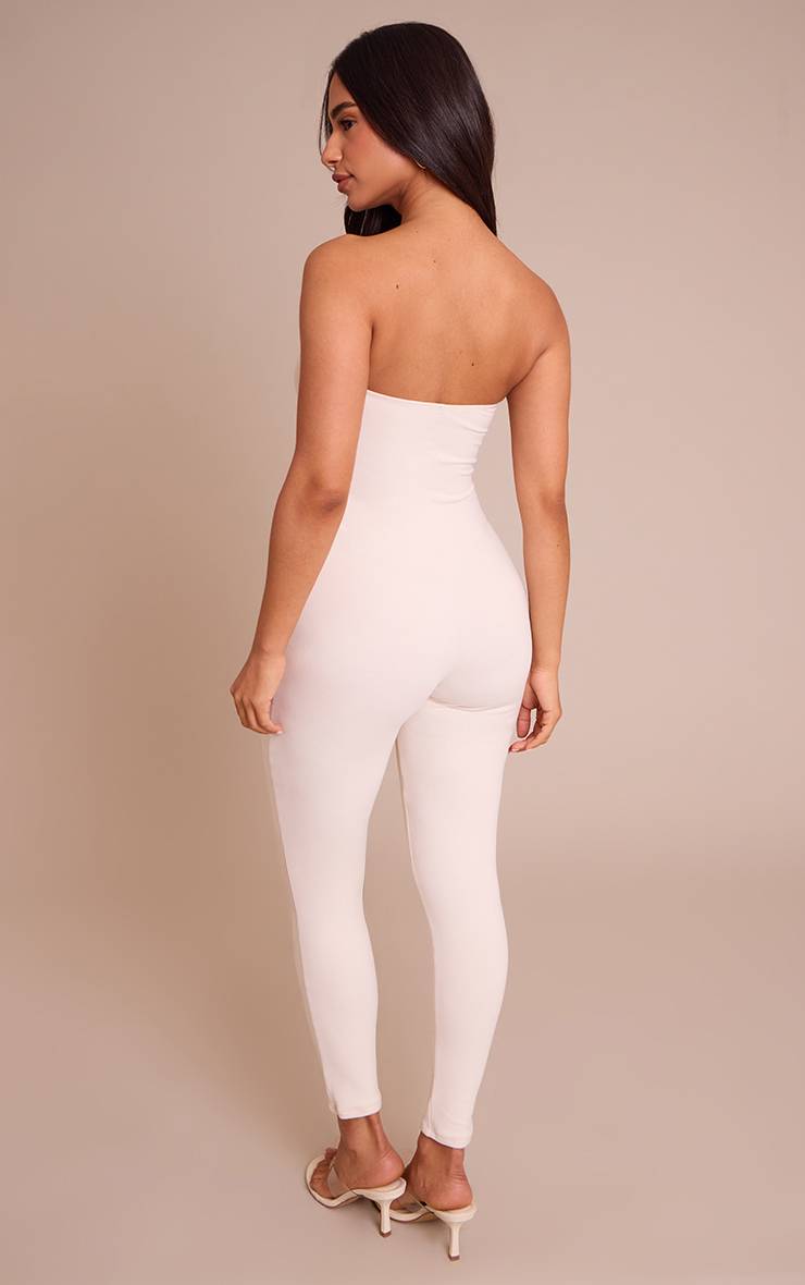 Crème Combinaison Bandeau Ajustée En Jersey Contour Petite