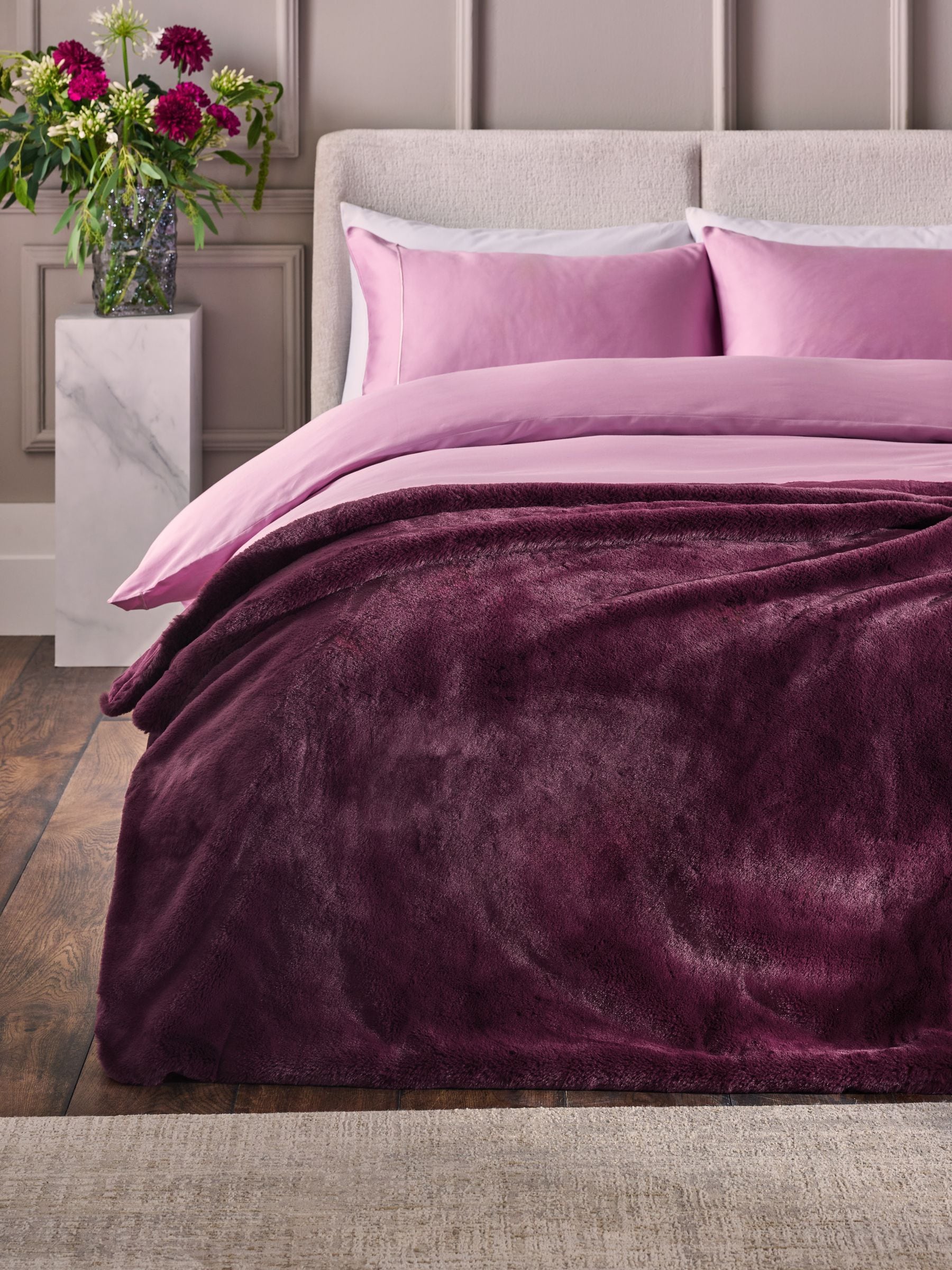 Pluche fleece sprei