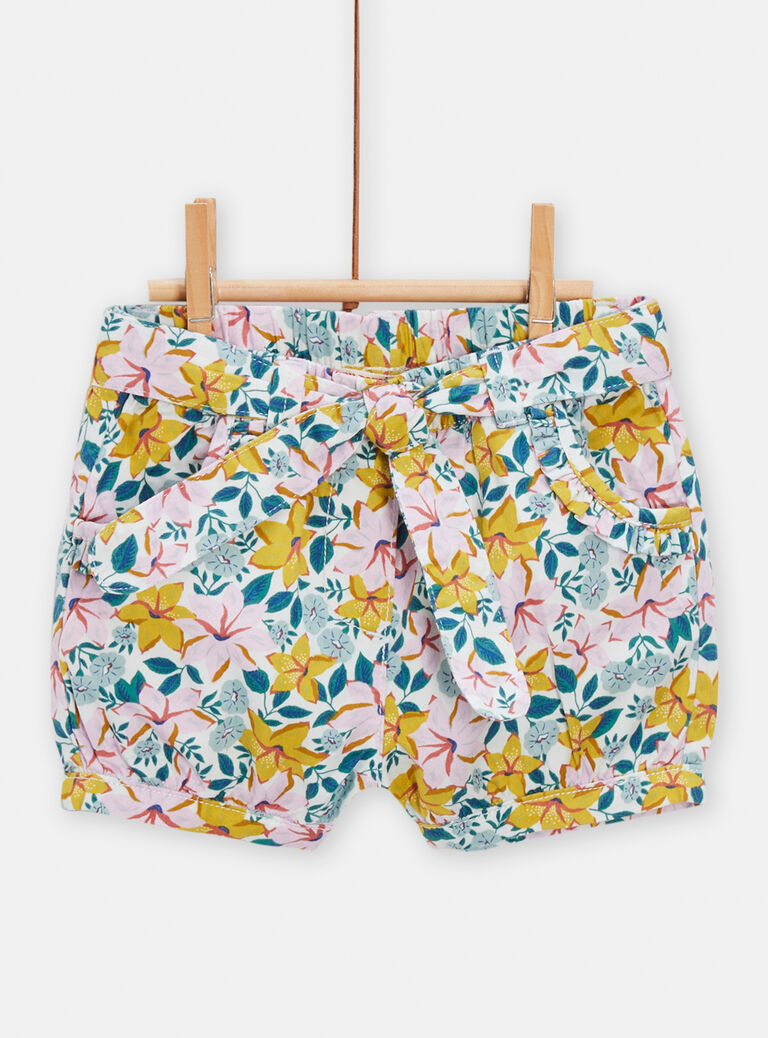 Short imprimé fleuri bébé fille