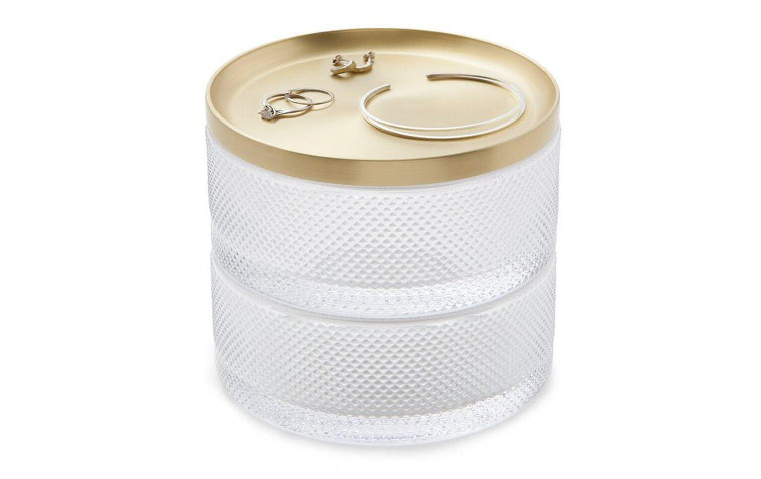 Schmuckschatulle Tesora Ø 15 cm GoldSchmuckdose von Umbra