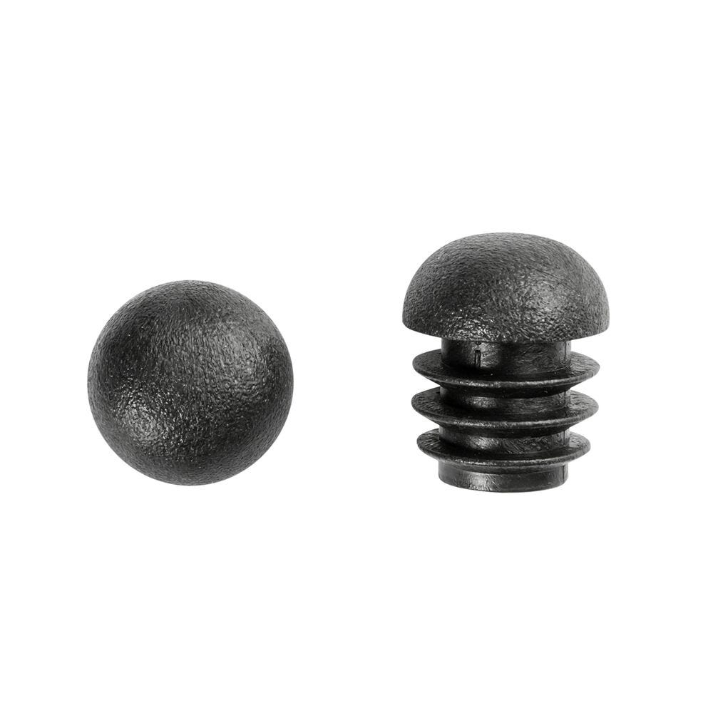 Kappenset für Rohr Ø 20 mm (x2) Transatube Polymer Schwarz Noir