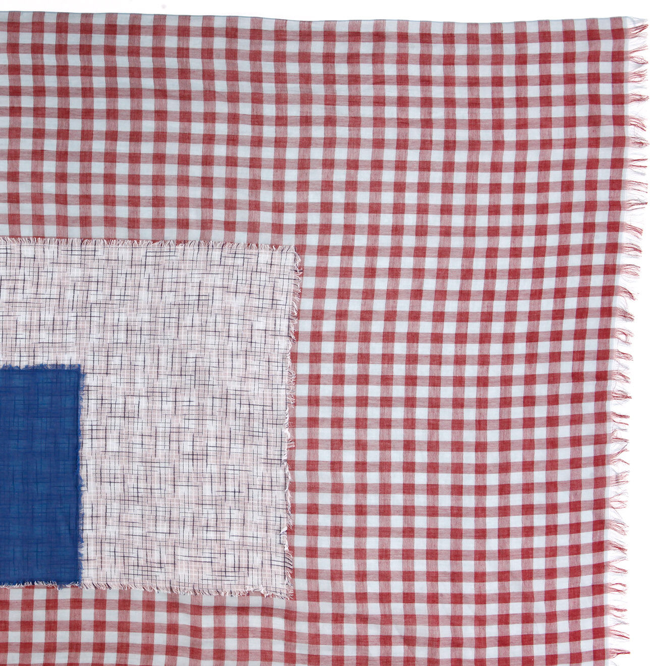 Inouitoosh Étole en Coton Patti rouge - 100x190 cm