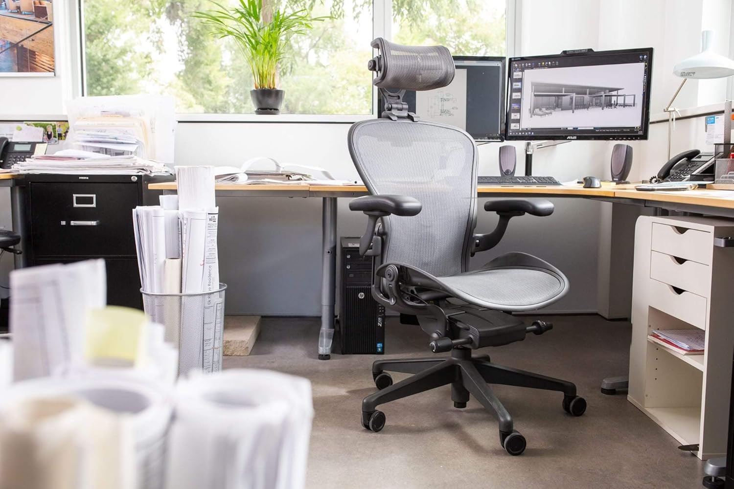 Engineered Now Kopfstütze für klassischen Herman Miller Aeron h4 für Remastered Graphit