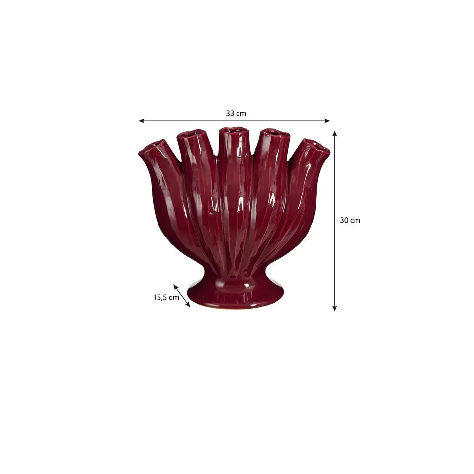 Mica Decorations Serra Tulpenvaas - L33 x B16 x H30 cm - Paars