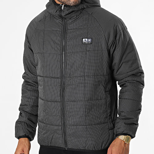 Veste Zippée Capuche Réversible Wolfe Gris Noir