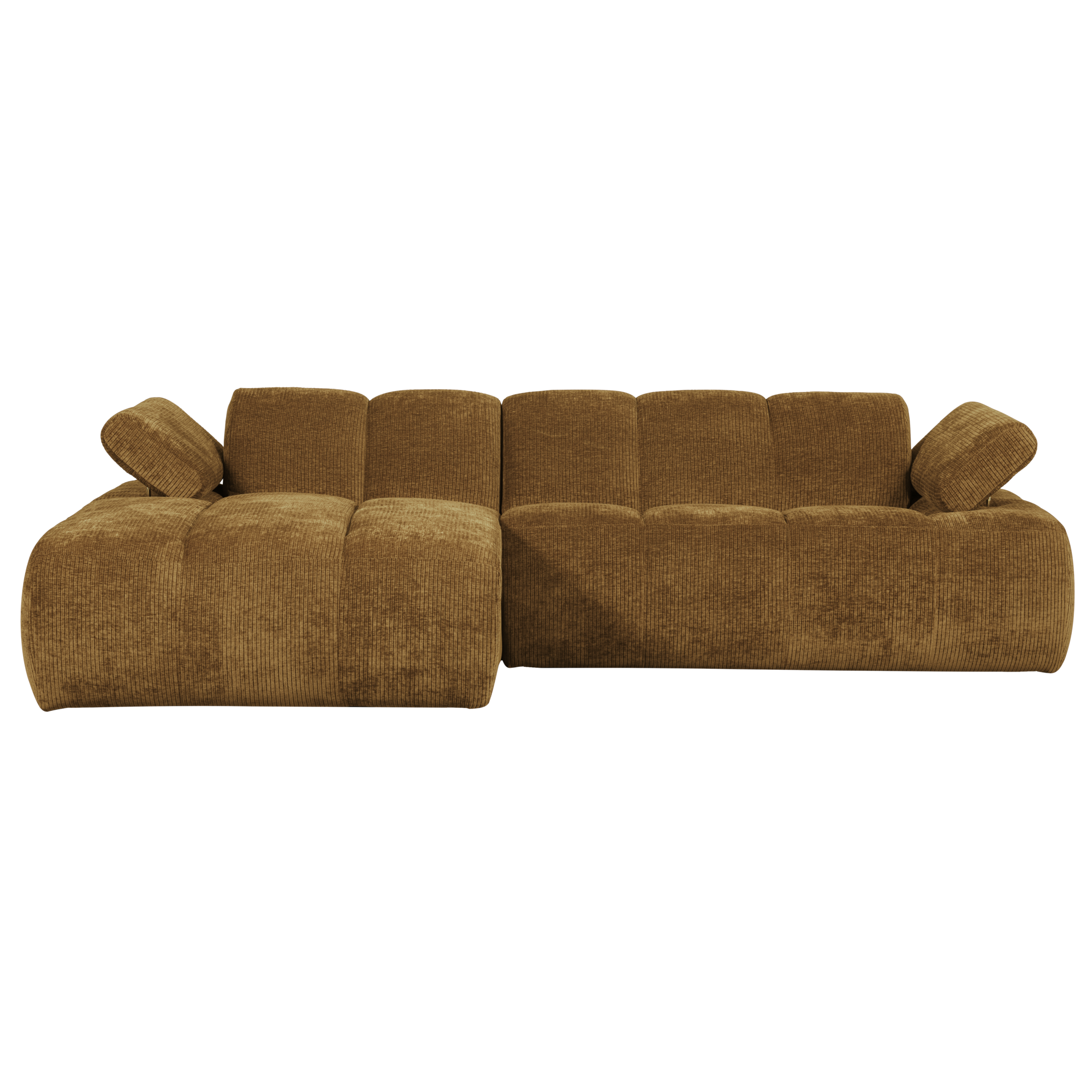 Chaise Longue Mojo Mojo Chaise Longue Links - Geweven Ribstof - Honinggeel