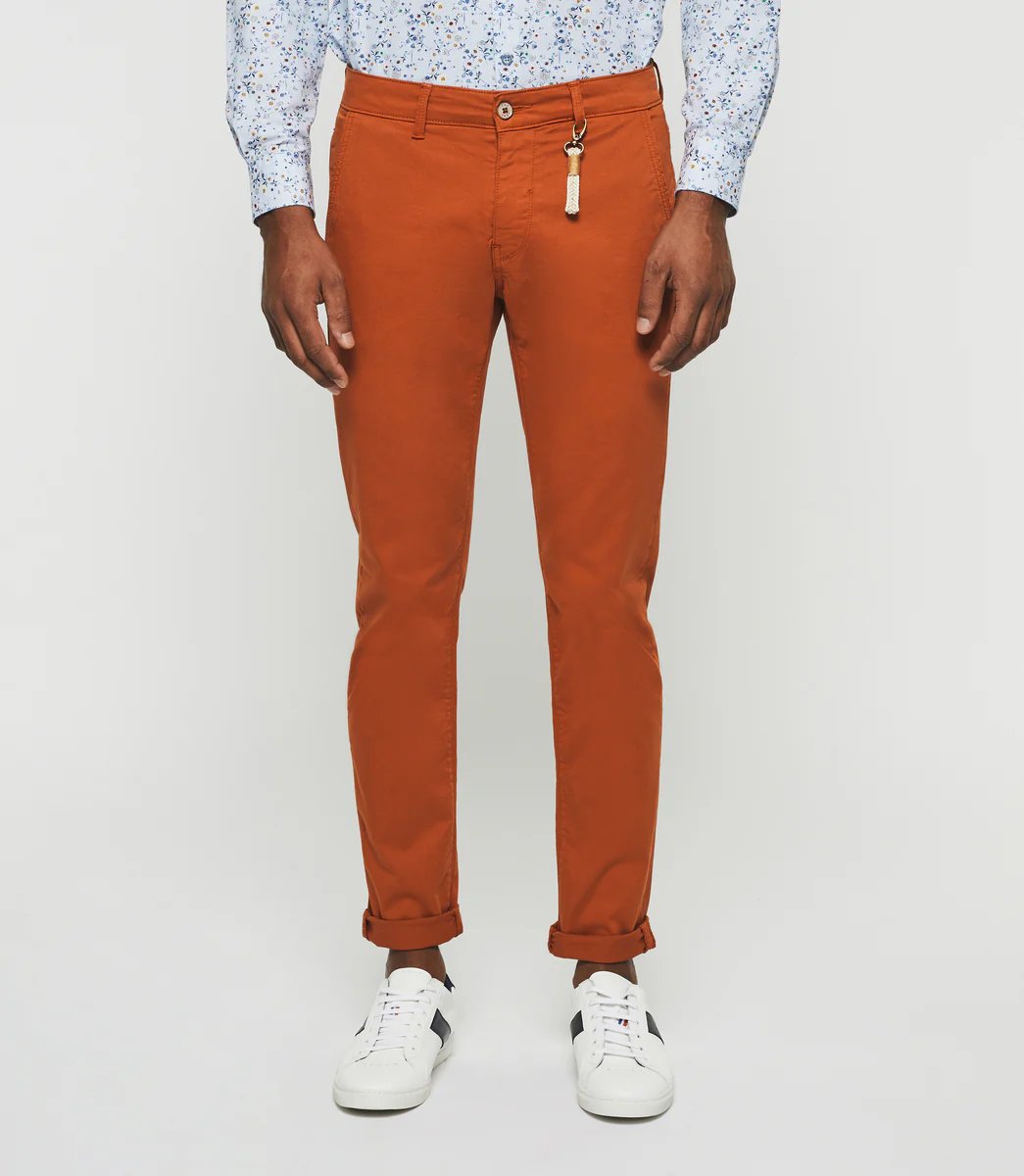 Pantalon casual slim orange 