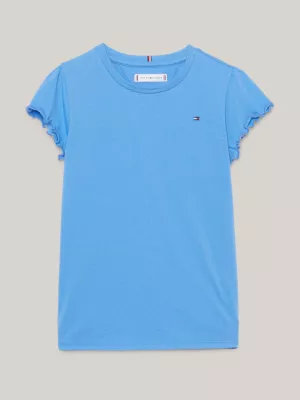 Blusa essencial de corte justo com mangas franzidas