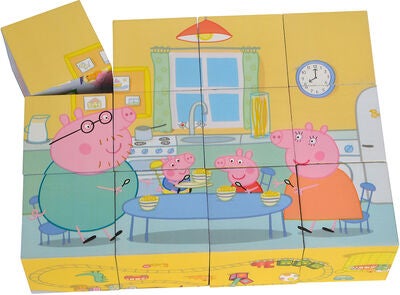Peppa Gris Klosspuslespill 12 deler, 16x12 cm