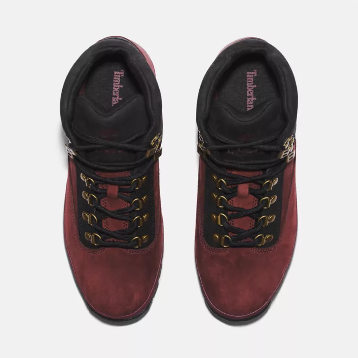 Bota de couro Euro Hiker para homem na cor Borgonha