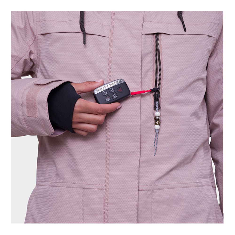 686 SPIRIT - Veste ski Femme dusty mauve jacquard