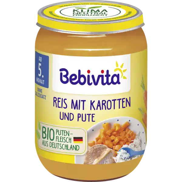 Bio Reis mit Karotten & Pute