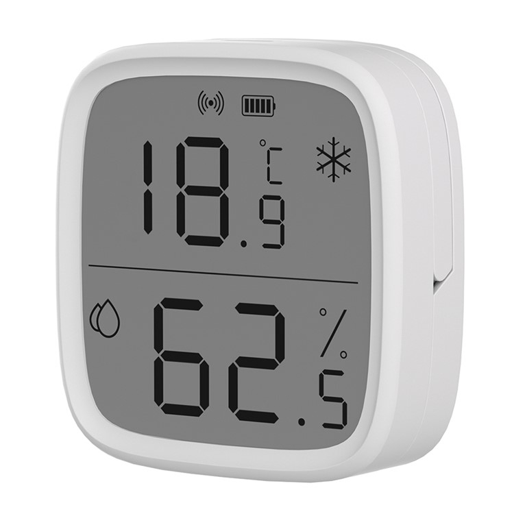 Smart Home Temperatur   Feuchtigkeits Sensor LCD ZigBee 3.0 Thermometer inkl. CR2450 Batterie (SNZB-02D) - Weiss