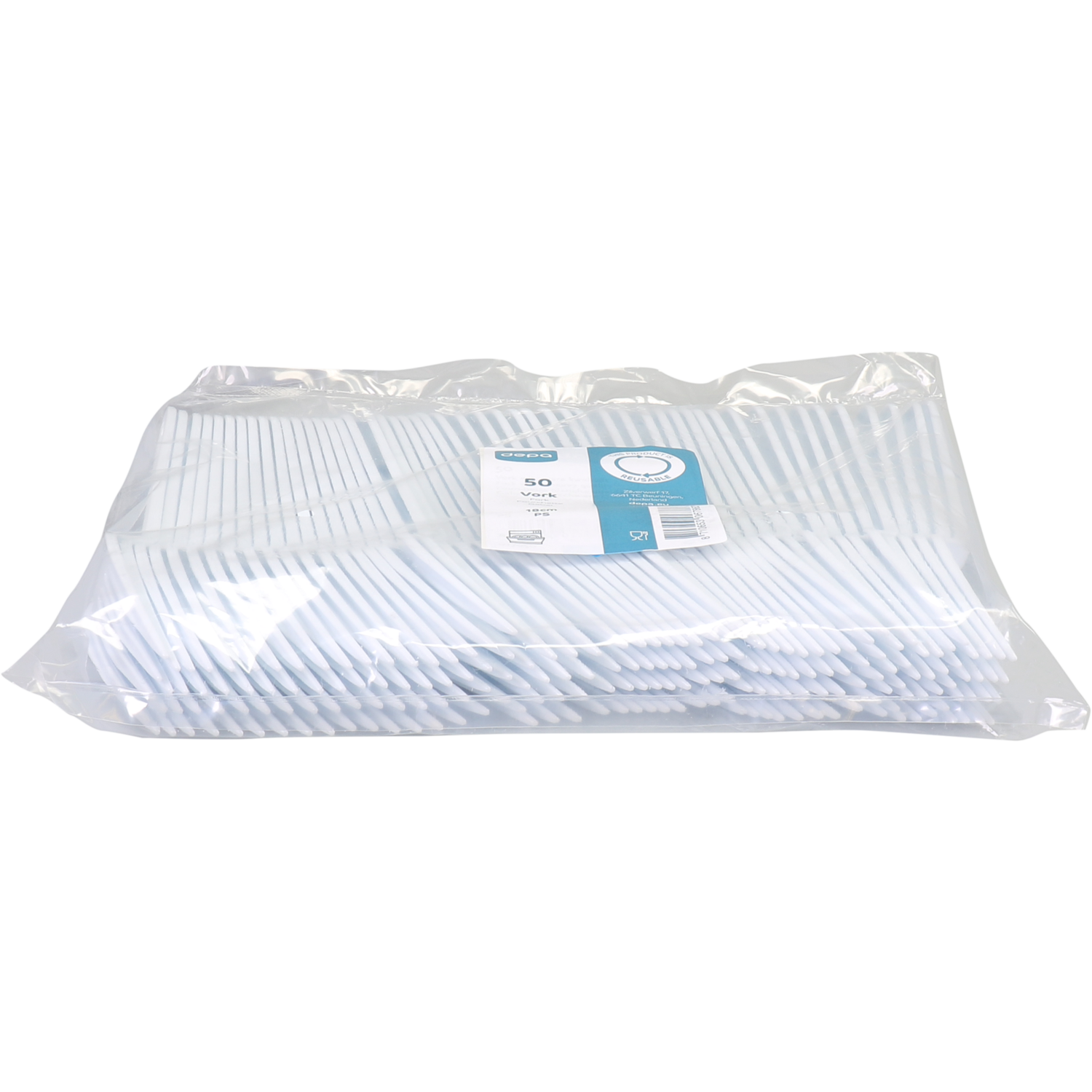 Depa Vork, reusable, pS, 180mm, wit