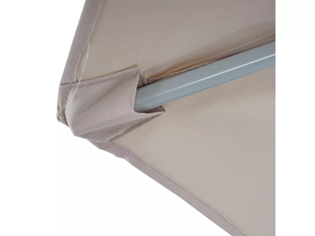 Demi parasol semi-circulaire balcon aluminium bordeaux 260 x 135 x 252 cm 04_0003852