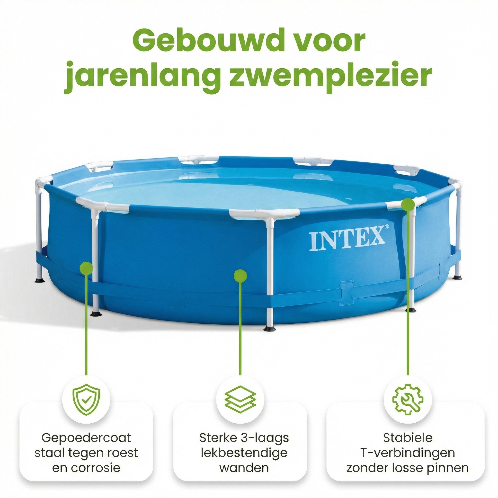 Intex metal frame 305x76cm zwembad - waterprint