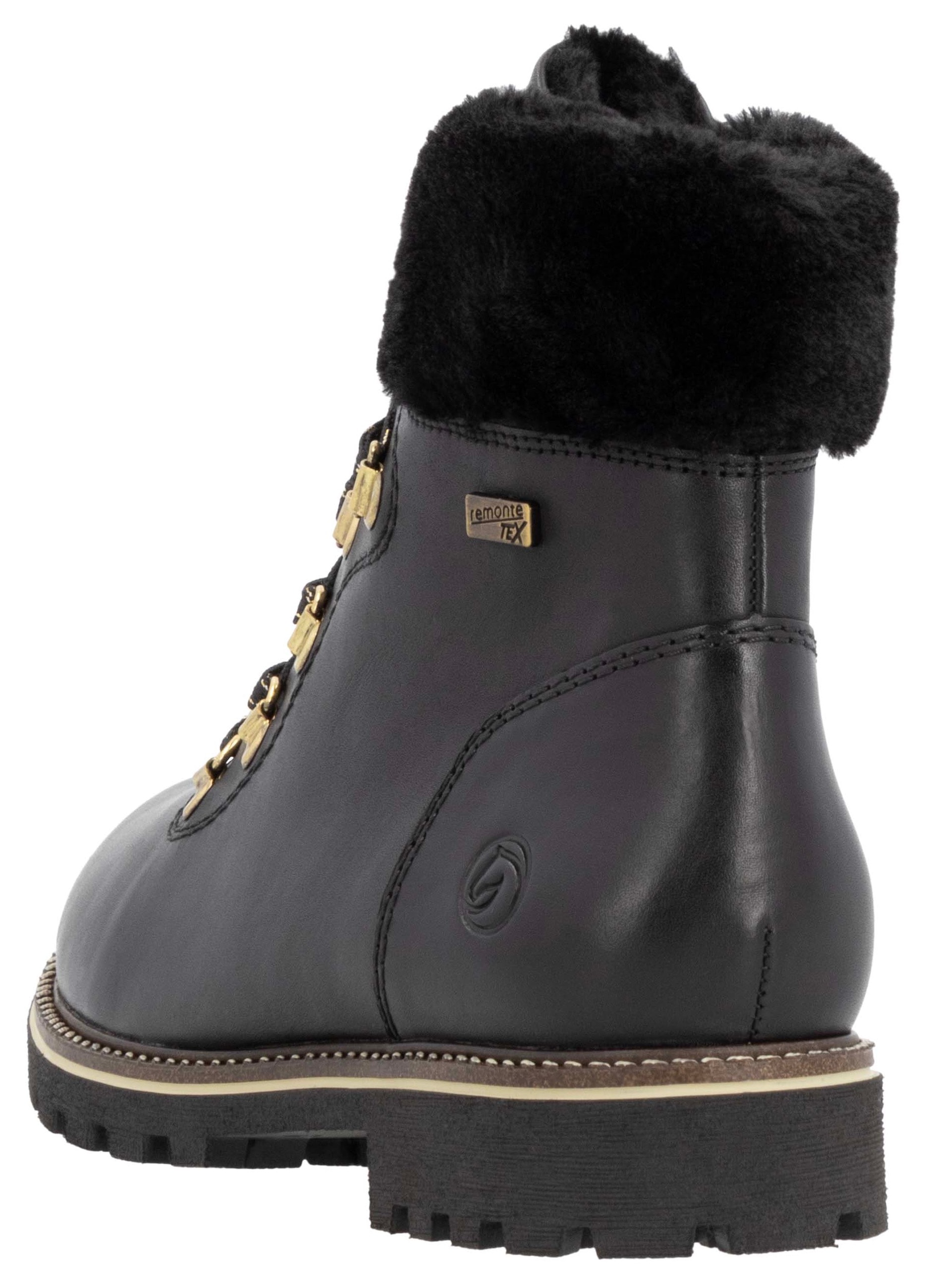Remonte Winterboots  , Blockabsatz, Winterstiefelette, Schnürstiefelette mit TEX-Membran
