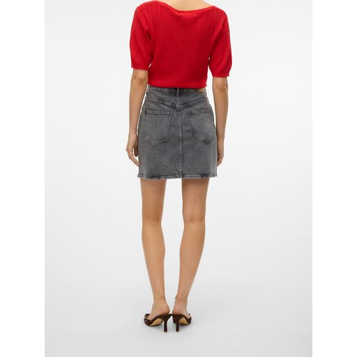 Vero Moda Tess Short Nederdel, Medium Grey Denim, S