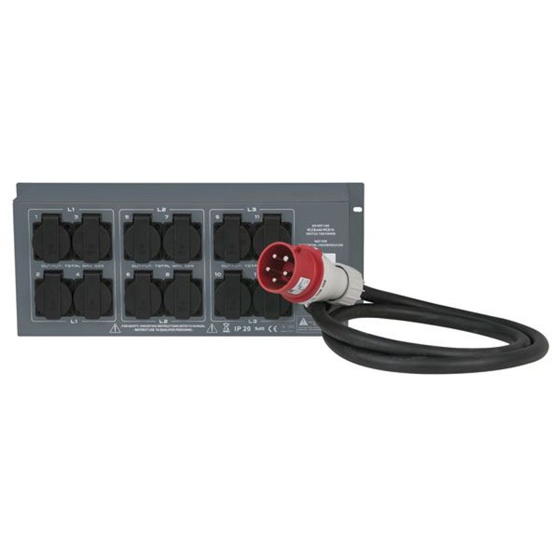 Showtec PSA-32A12S 12x MCB Schuko