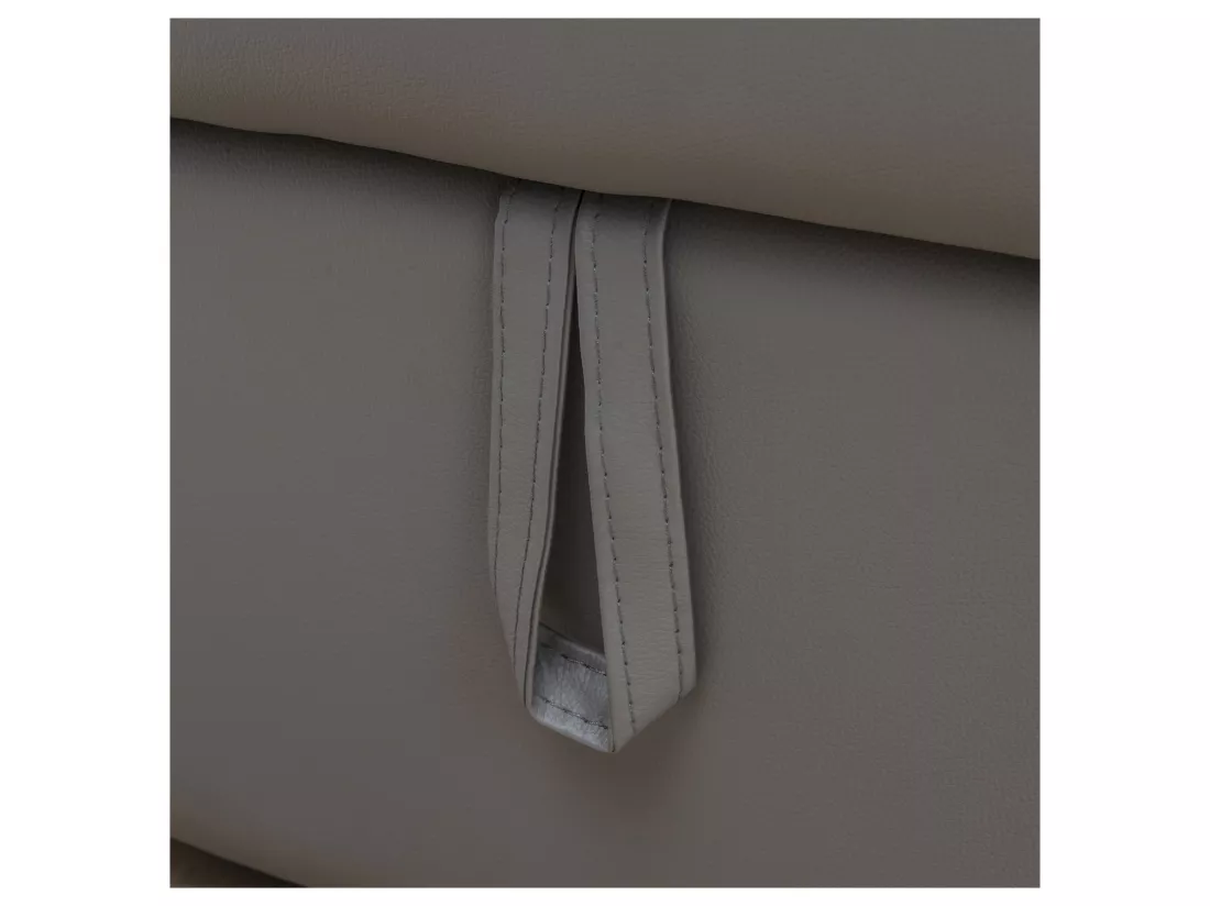 Canapé d'angle convertible simili CLARK 3 places taupe - HAPPY GARDEN
