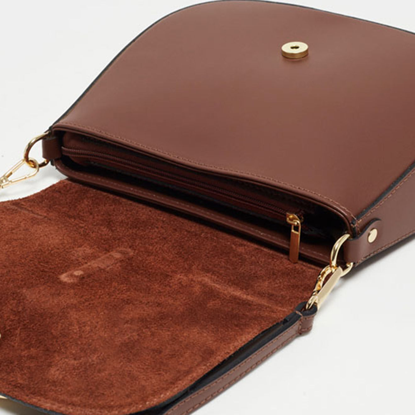 Christian Laurier Sac bandoulière en Cuir Audrey marron - 27x22x8.5 cm