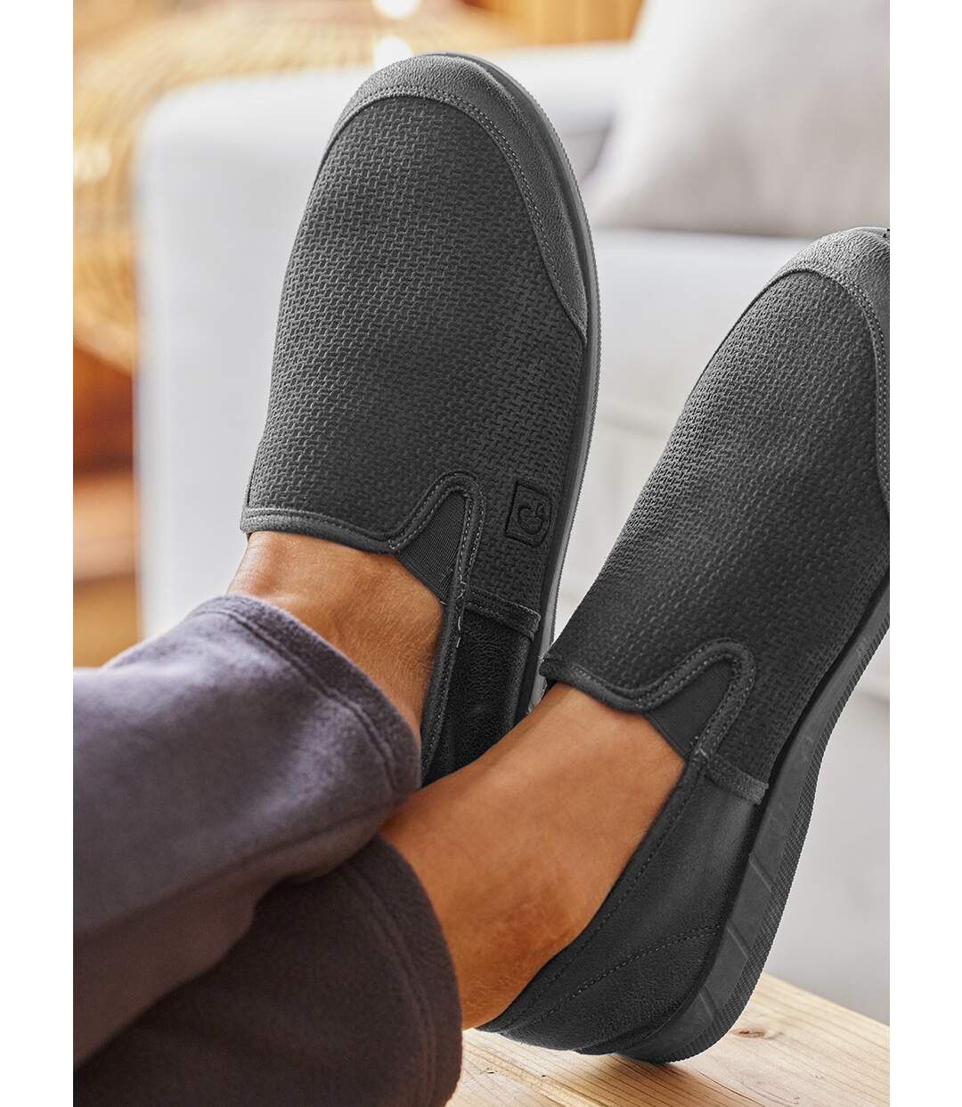 Mocassins d’Intérieur Doublés Polaire