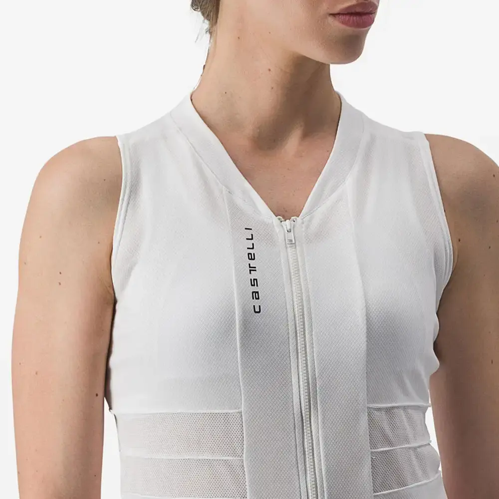Castelli Anima 4 Fietsshirt Zonder Mouwen Wit/Zwart Dames