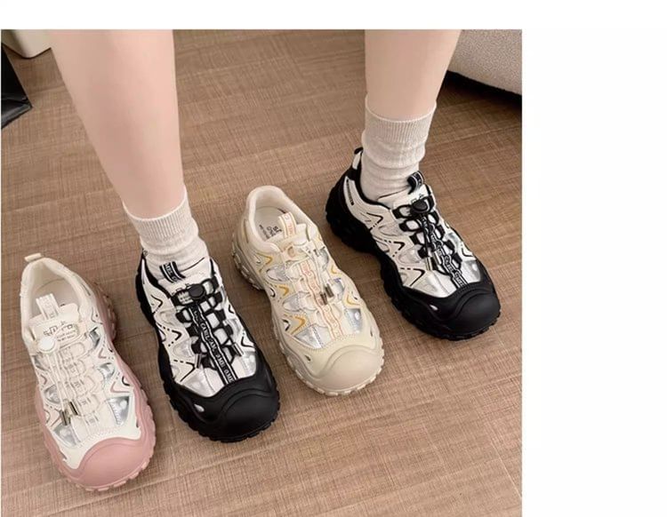 Asterisk - Platform Color Block veterschoenen